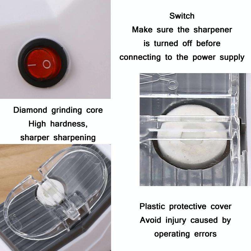 JJ-1 Kitchen Electric Double Sided Knife Sharpener, Specification: USB Plug