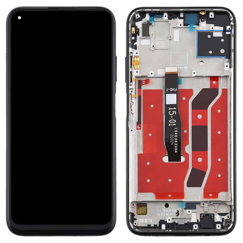 OEM LCD Screen for Huawei P40 Lite Digitizer Full Assembly with Frame(Black)