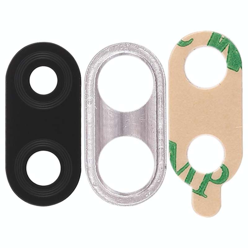For Huawei P20 Lite 10pcs Back Camera Bezel with Lens Cover & Adhesive (Black)