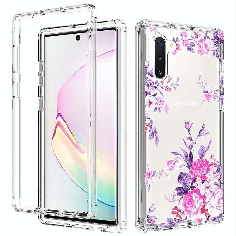 For Samsung Galaxy Note 10 2 in 1 High Transparent Painted Shockproof PC + TPU Protective Case(Rose)