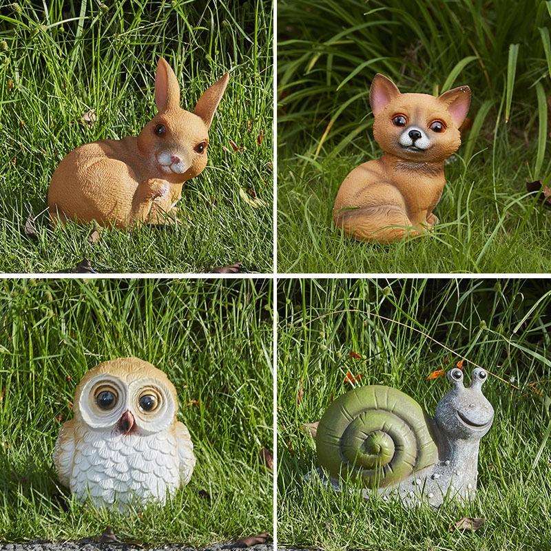 HSR001 Outdoor Solar Animal Resin Lawn Light(Snail)
