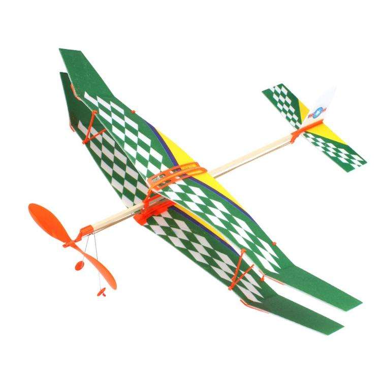 DIY Assemble Rubber Powered Model Plane Glider Aircraft Toy Educational Toys, Random Style Delivery