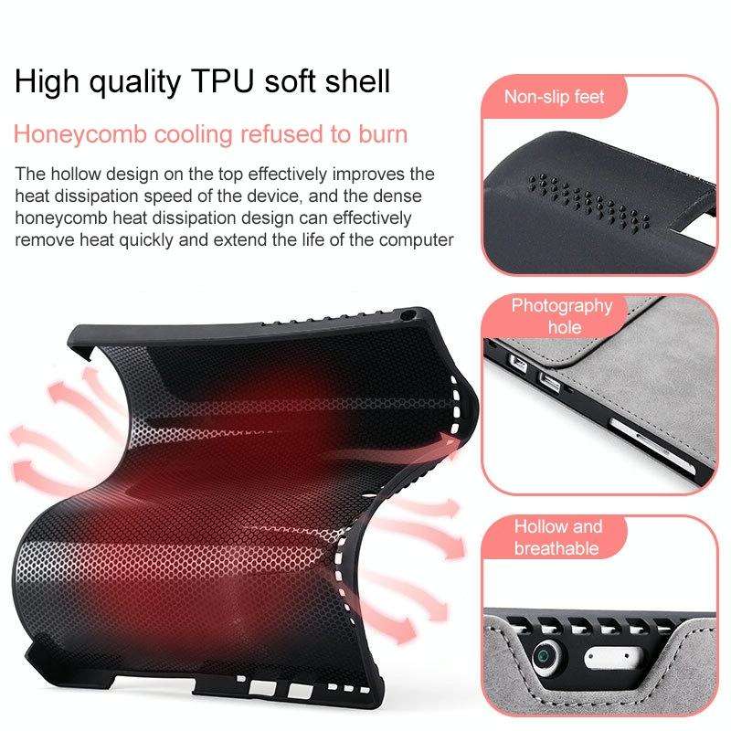 For Microsoft Surface Pro 7 / 7+ South African Sheepskin Magnetic Horizontal Flip Leather Case wi...