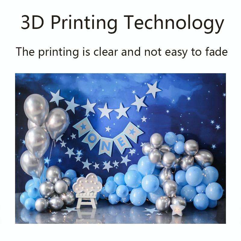 2.1m X 1.5m Birthday Party Shooting 3D Printed Background Cloth(4716)