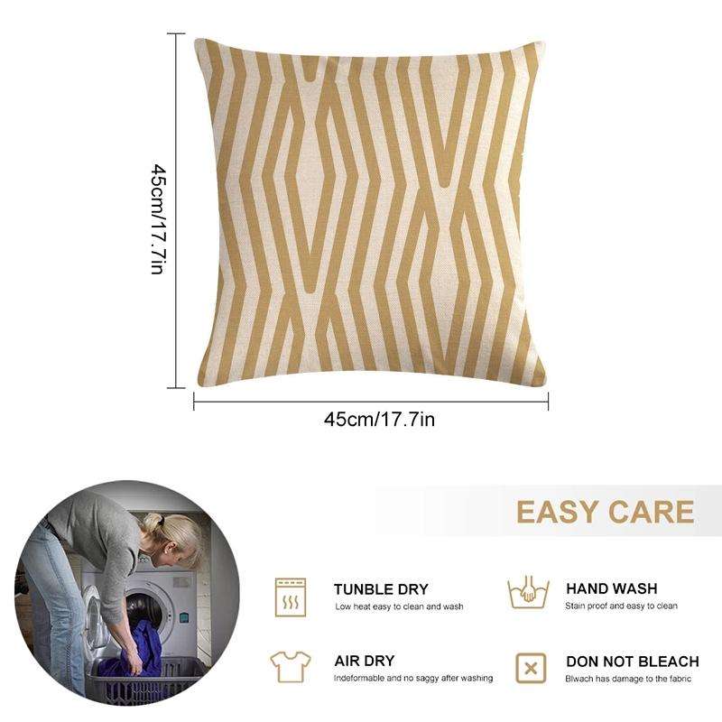 Multi-color Cotton Linen Mustard Pillow Case Yellow Geometric Pillow Covers Decorative Size: 45CM...
