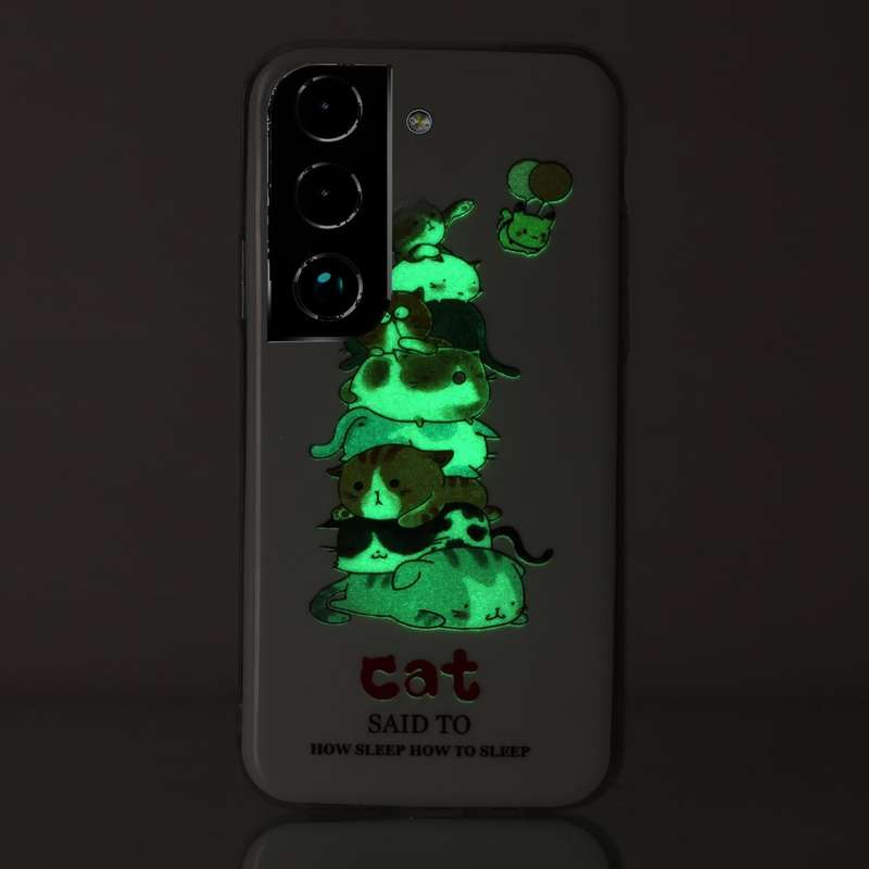 For Samsung Galaxy S22 5G Luminous TPU Protective Phone Case(Cats)