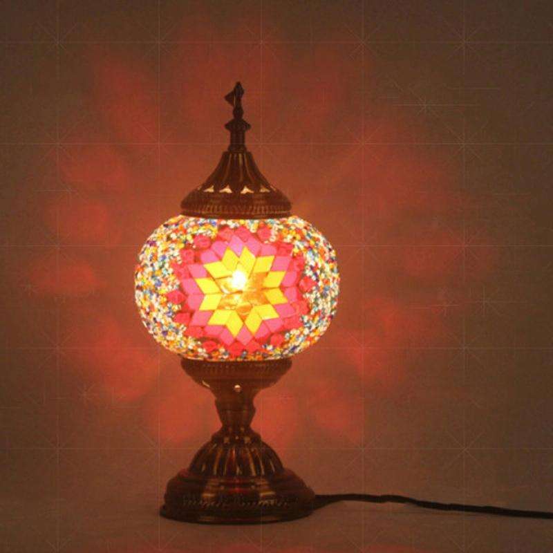 Bedroom Study Romantic Style Mosaic Decorative Table Lamp, Plug Type:UK Plug(FX-1502)