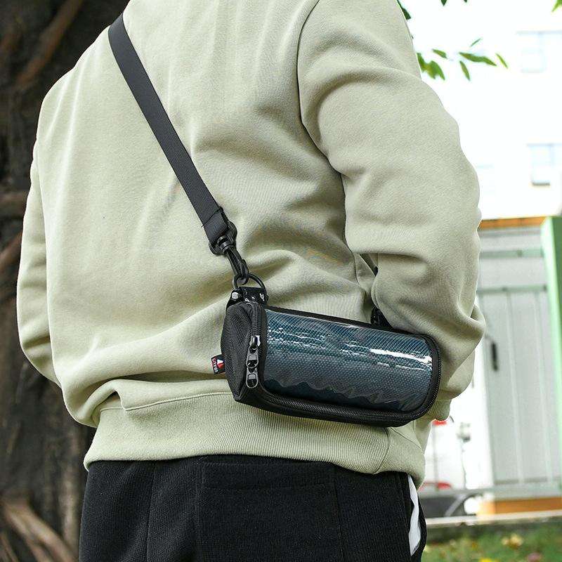 For JBL FLIP5/6/7 Speaker Bicycle Front Bag Outdoor Riding Audio Messenger Shoulder Bag(Black)