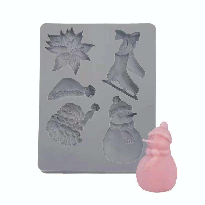 Christmas DIY Scented Candle Silicone Mold, Color: White(SD-85)