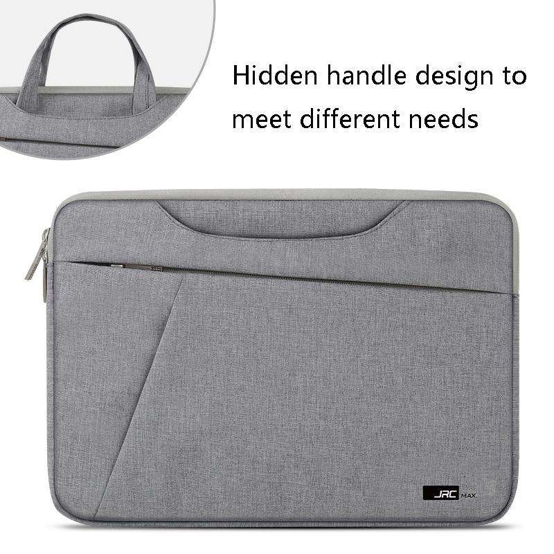 JRC MR30 Laptop Bag Waterproof Shock Absorbing Notebook Hand Inbound Bag, Size: 14 inch(Light Grey)