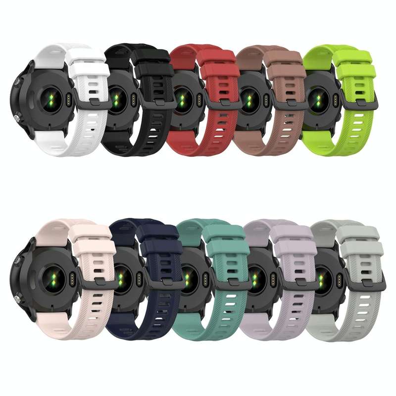 For Garmin Forerunner 955 22mm Silicone Twill Watch Band(Black)