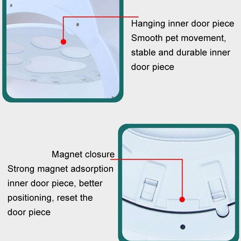Pet Screen Door Two Way Access Magnetic Closing Cat Door Pet Products(Black)