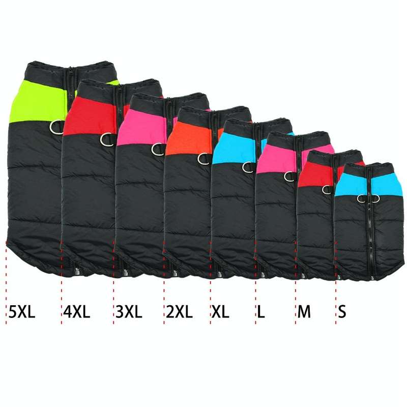 Waterproof Pet Dog Puppy Vest Jacket Chihuahua Clothing Warm Winter Dog Clothes Coat, Size:5XL(Gr...
