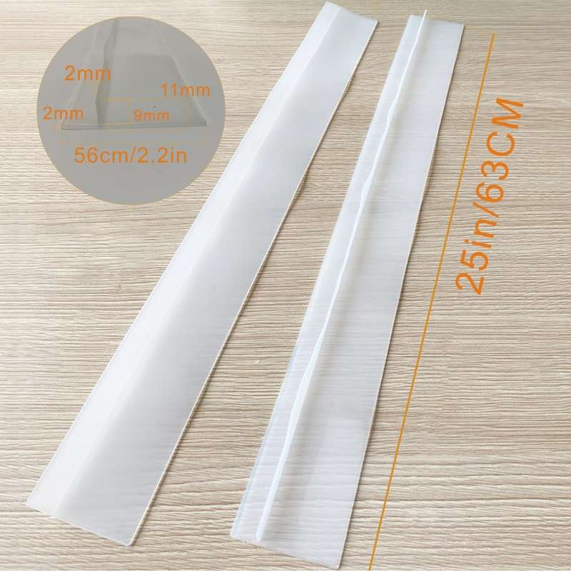 2 PCS 25 inches Gas Stove Slit Strip Antifouling Dustproof Waterproof Kitchen Sealing Strip(Trans...
