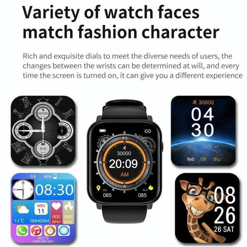 Q28 1.8 inch Color Screen Smart Watch,Support Heart Rate Monitoring / Blood Pressure Monitoring(B...