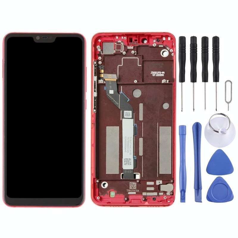 TFT LCD Screen for Xiaomi Mi 8 Lite Digitizer Full Assembly with Frame(Red)