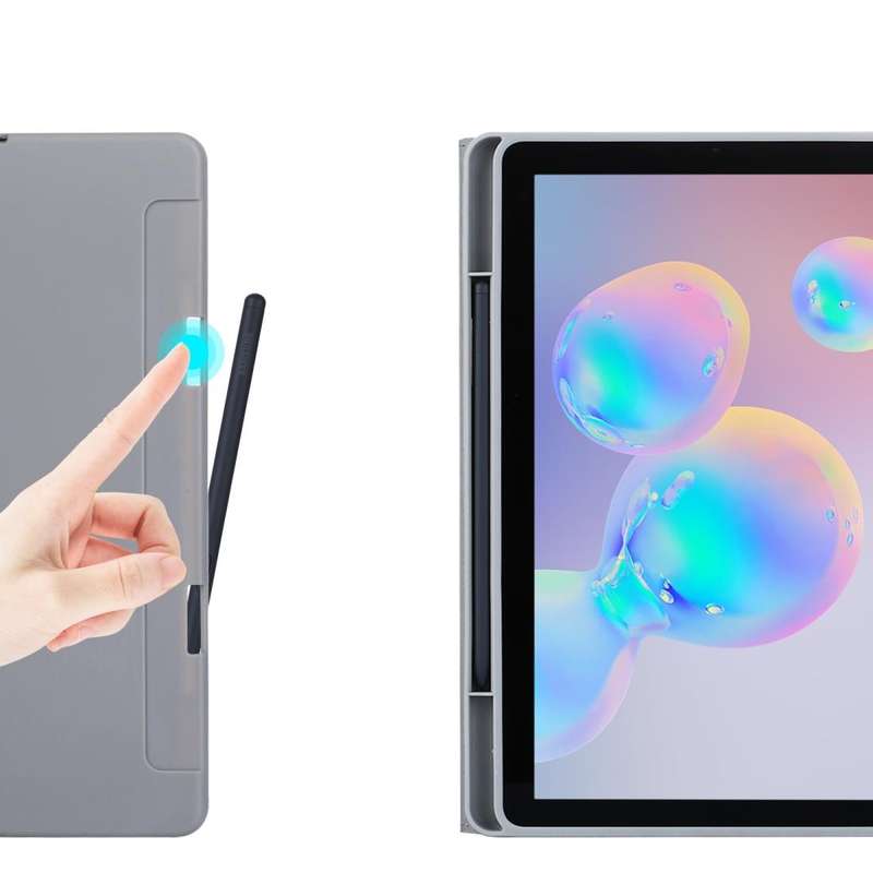 For Samsung Galaxy Tab S6 Lite P610/P615 Marble Cloth Texture TPU Horizontal Flip Leather Case wi...