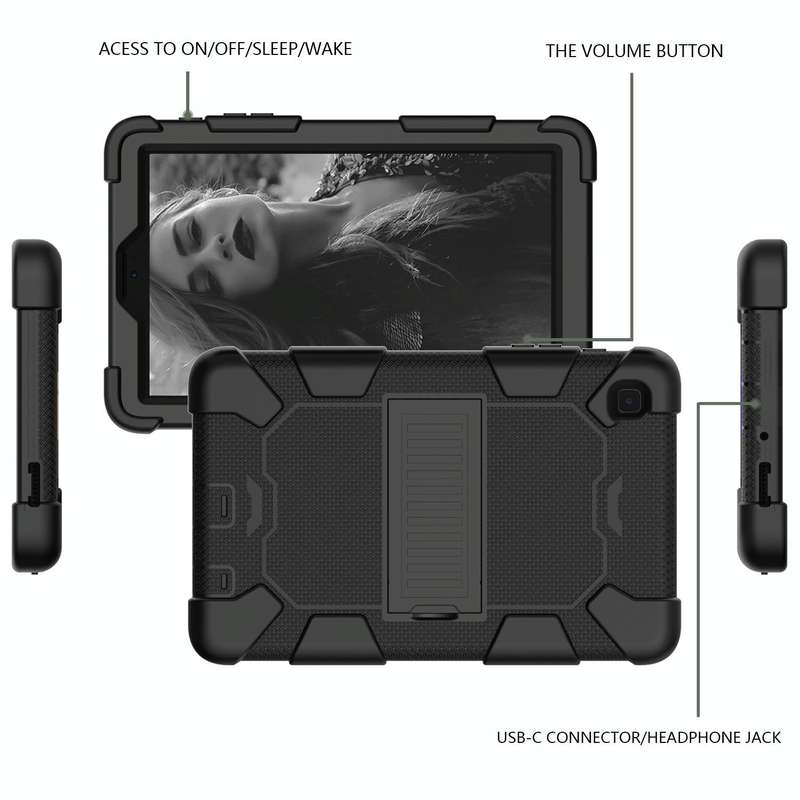 For Samsung Galaxy Tab A7 Lite T220 / T225 Two-Color Robot Shockproof Silicone + PC Protective Ca...