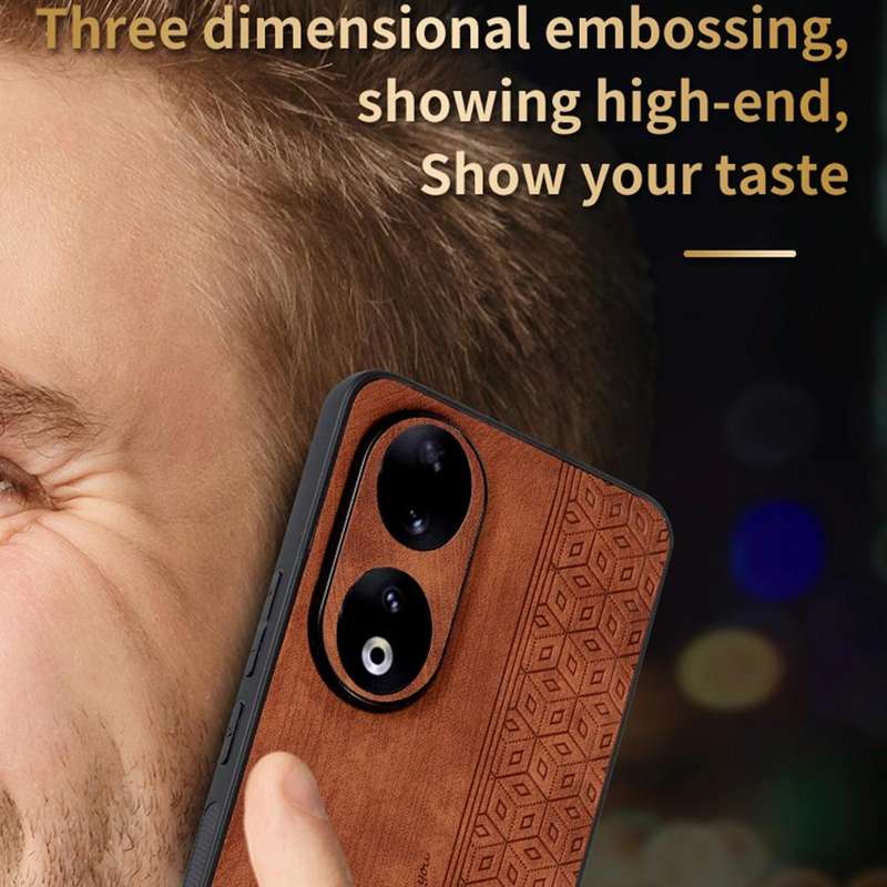 For Honor 90 AZNS 3D Embossed Skin Feel Phone Case(Black)