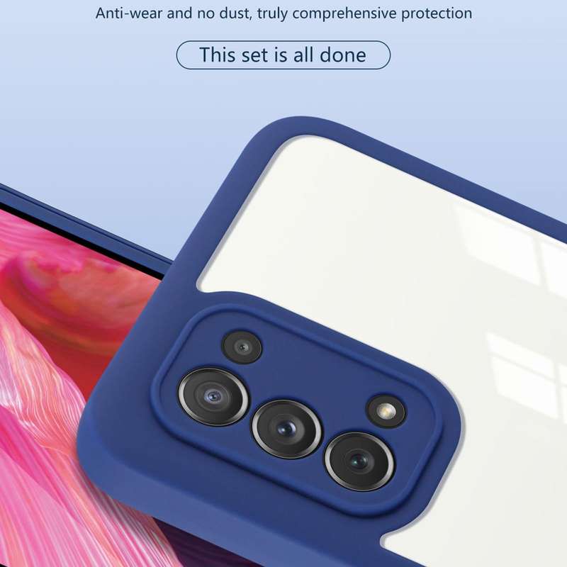 For OPPO A74 5G Acrylic + TPU 360 Degrees Full Coverage Phone Case(Blue)