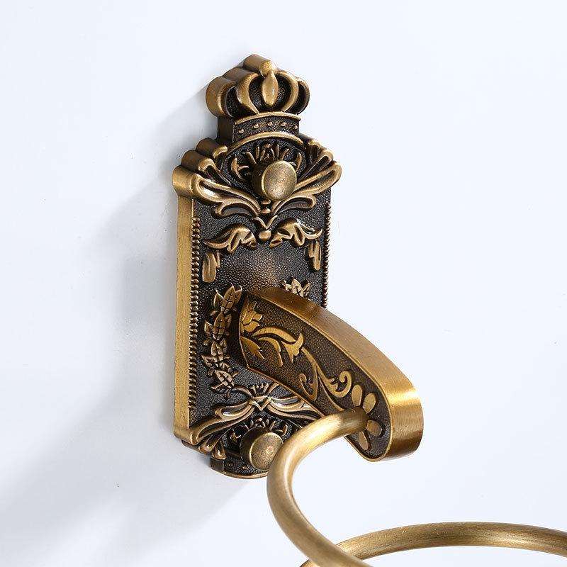 A3 Bathroom Antique Towel Ring Towel Rack(Hair Dryer Shelf)