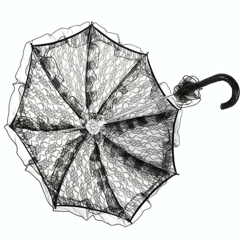 Wedding Parties Bridal Lace Cotton Umbrella Dancing Photography Prop Umbrella(Blue)