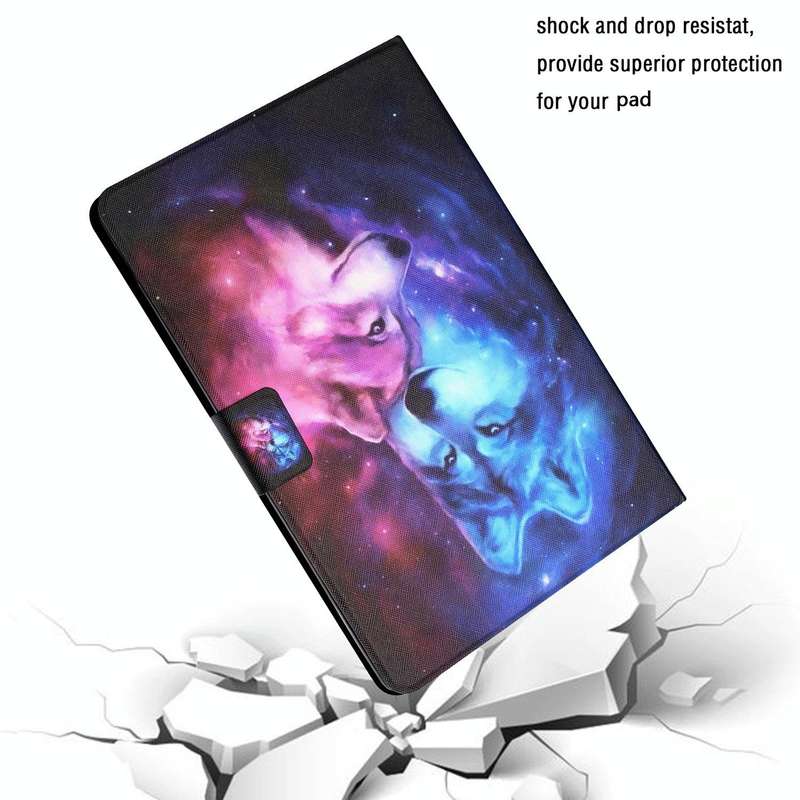 For Huawei MediaPad T5 10 inch Colored Drawing Horizontal Flip Leather Case with Holder & Card Sl...