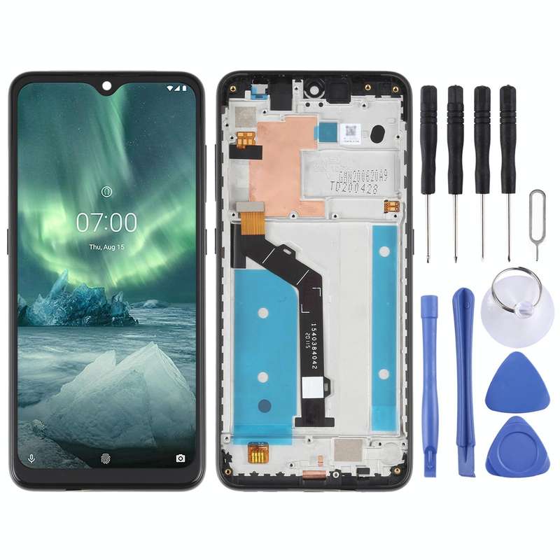 Original LCD Screen For Nokia 7.2 / 6.2 Digitizer Full Assembly with Frame(Black)