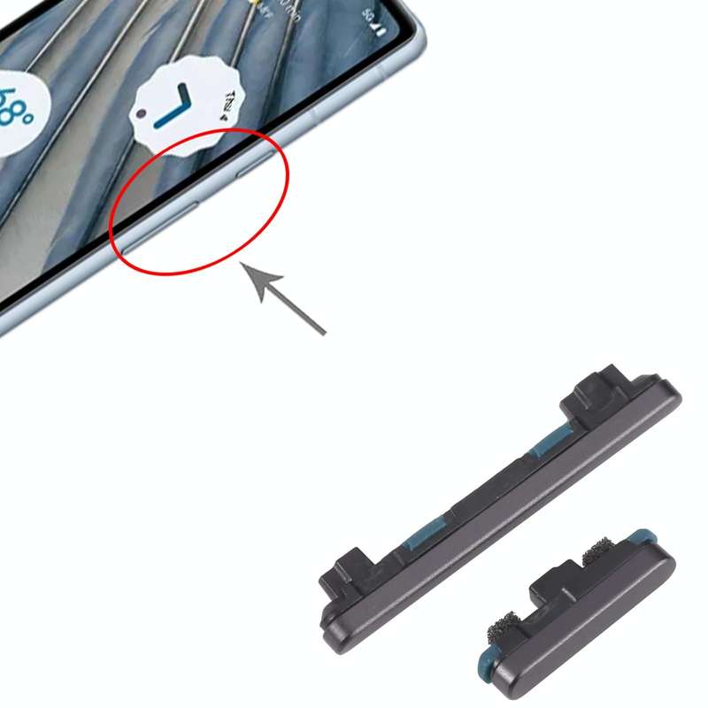 For Google Pixel 7A Power Button + Volume Control Button (Black)