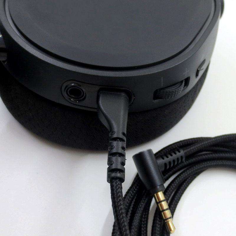 ZS0169 USB Braided Headphone Audio Cable for SteelSeries Arctis 3 / 5 / 7 / Pro(Black)