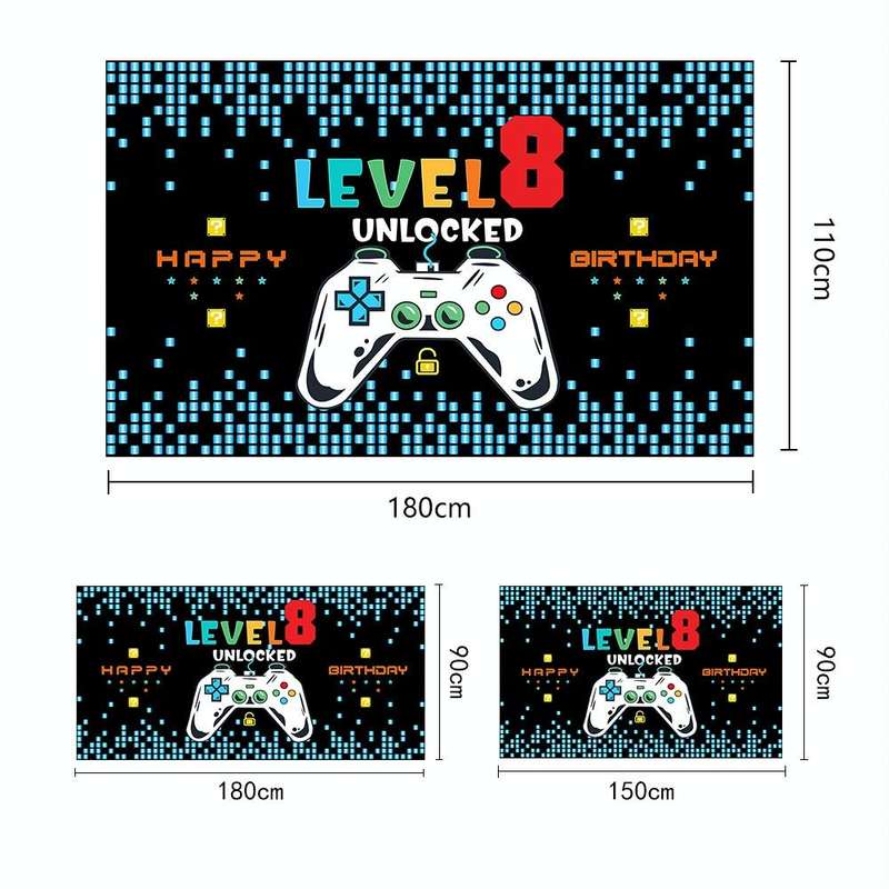 180x110cm Game Console Theme Birthday Background Birthday Party Decoration Banner(2023SRB54)