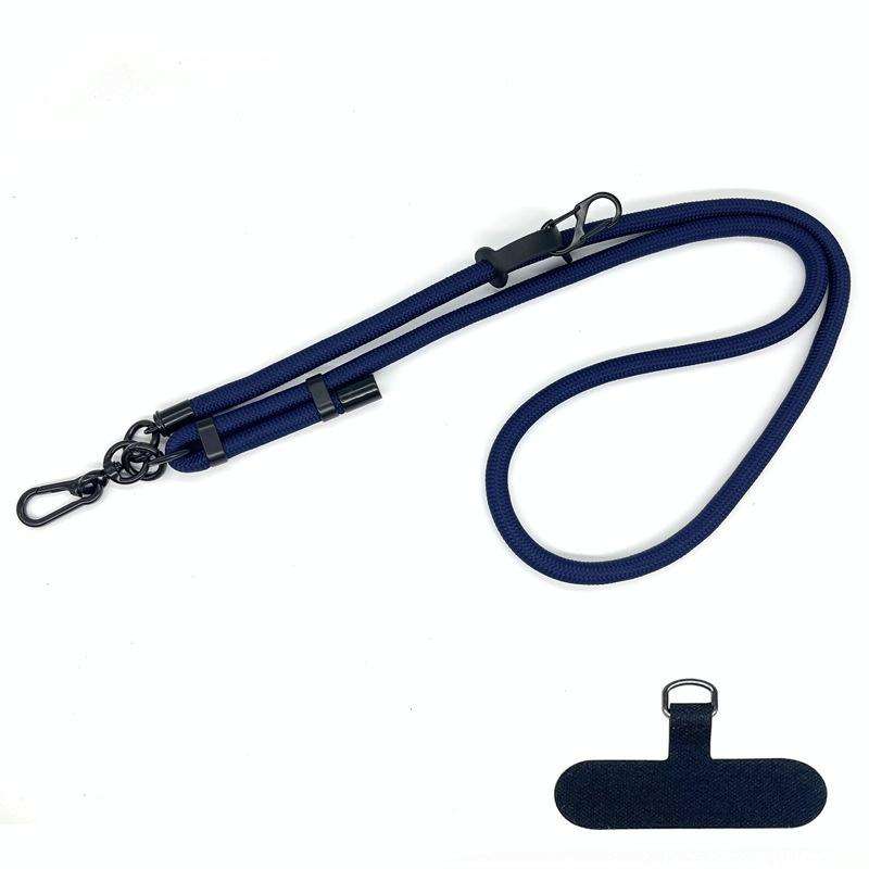 10mm Thick Rope Mobile Phone Anti-Lost Adjustable Lanyard Spacer(Navy)