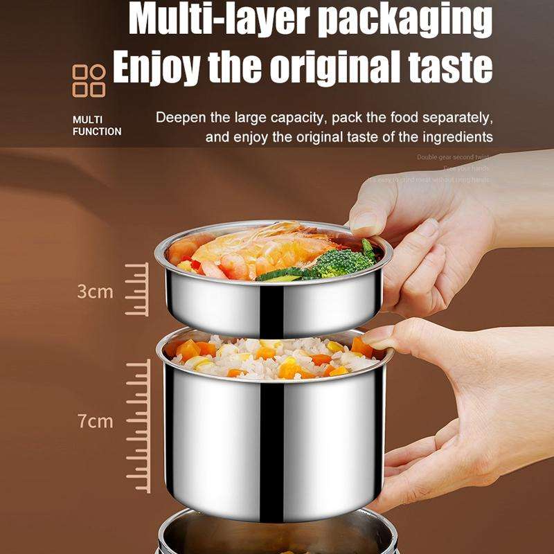 2.0L 304 Food Grade Insulated Lunch Box Electric Thermostat Lunch Bucket, CN Plug, Color: Tempera...