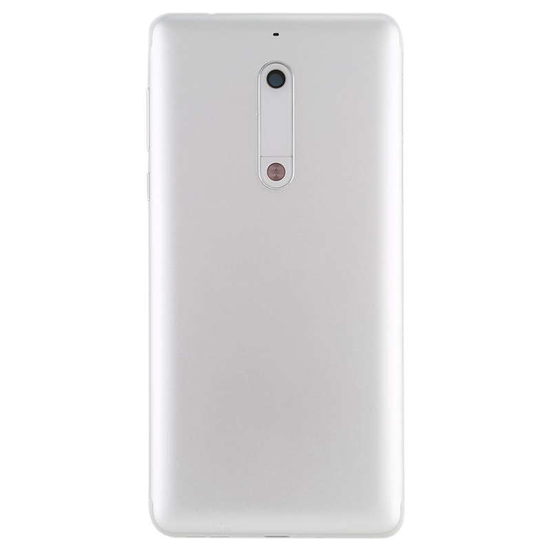 Battery Back Cover with Camera Lens & Side Keys for Nokia 5(White)