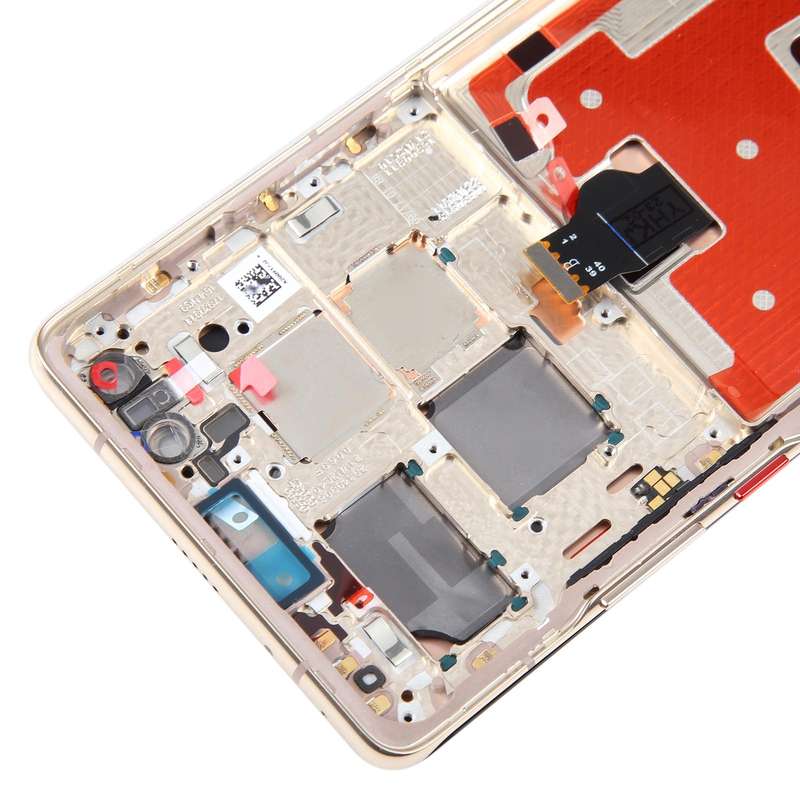 Original LCD Screen and Digitizer Full Assembly with Frame for Huawei Mate 40 Pro (Gold)