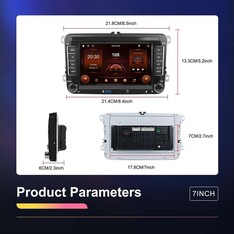 For Volkswagen/Skoda 2+64G Player Large Screen Carplay Android Navigation Reversing Camera Integr...