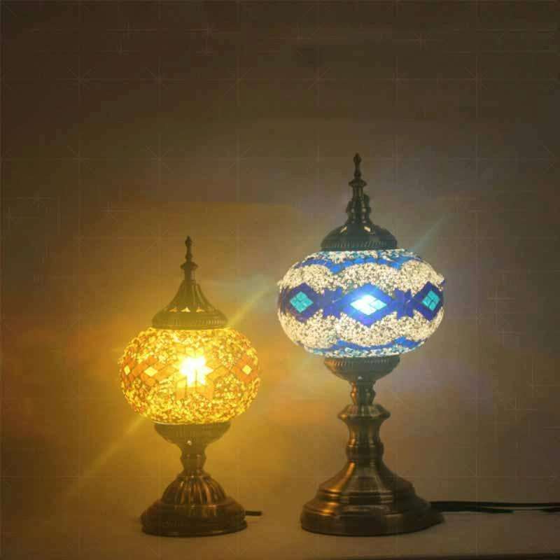 Bedroom Study Romantic Style Mosaic Decorative Table Lamp, Plug Type:UK Plug(FX-1502)