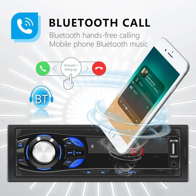1044 Universal Car Radio Receiver MP3 Player, Support FM with Remote Control