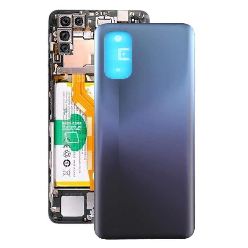 For OPPO Realme V5 5G Battery Back Cover (Black)