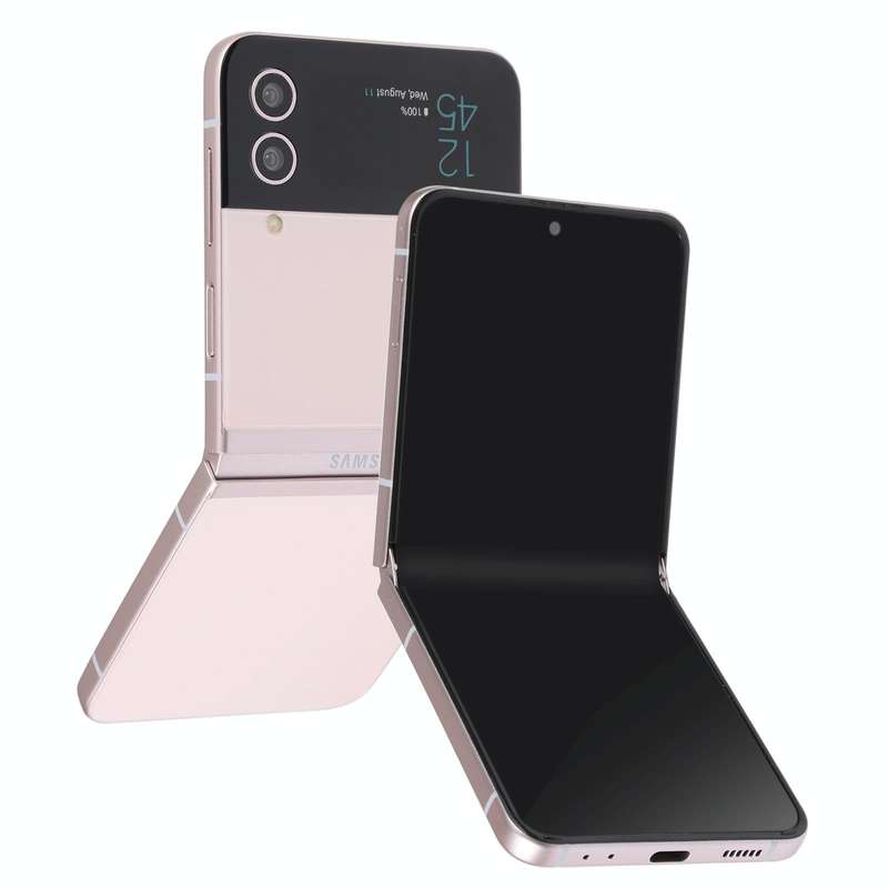 For Samsung Galaxy Z Flip4 Black Screen Non-Working Fake Dummy Display Model (Rose Gold)