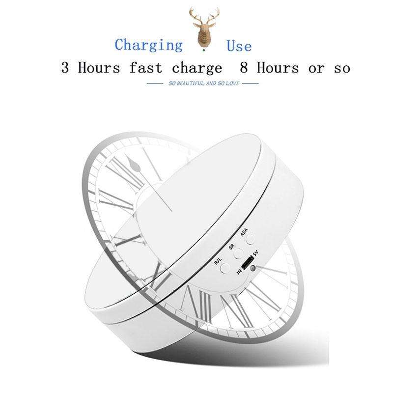 13.8cm USB Charging Smart 360 Degree Rotating Turntable Display Stand Video Shooting Props Turnta...