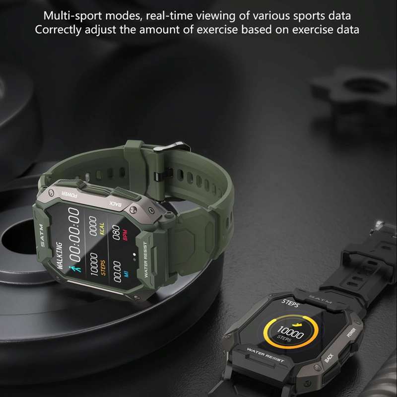 C20 1.71 inch TFT HD Screen Smart Watch, Support Heart Rate Monitoring/Blood Oxygen Monitoring(Gr...