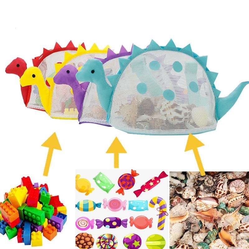 Dinosaur Children Beach Playing Sand Shell Storage Bag(Purple)