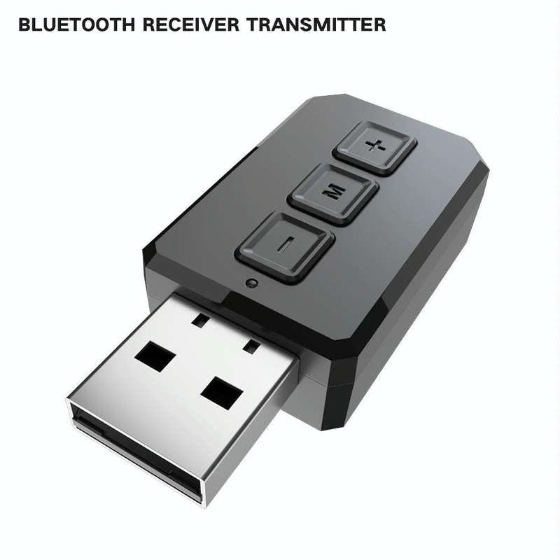 RT02 USB Bluetooth Audio Adapter Receives Transmits 2-in-1 Bluetooth 5.0 Hands-free Talk Car Blue...