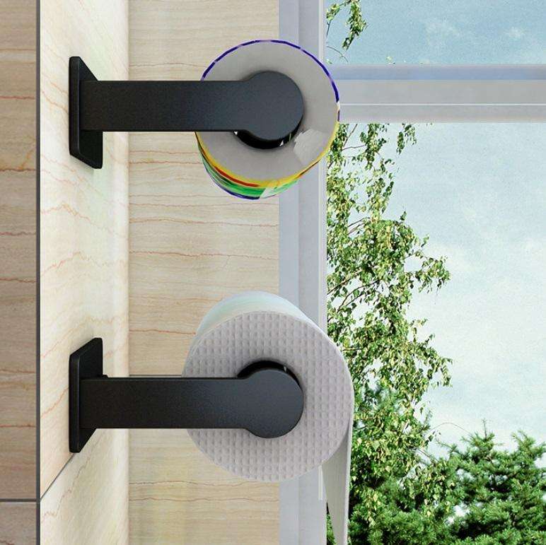 Kitchen Paper Towel Rack Lazy Rag Rack Wall Mount Bracket Roll Paper Holder