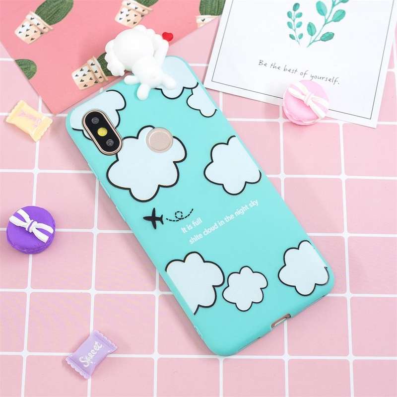 For Huawei Y6 (2019) Shockproof Cartoon TPU Protective Case(Clouds)