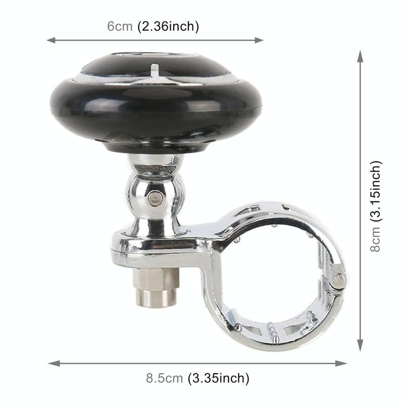 YI-71 Car Steering Wheel Booster Ball Car Power Handle (Black)