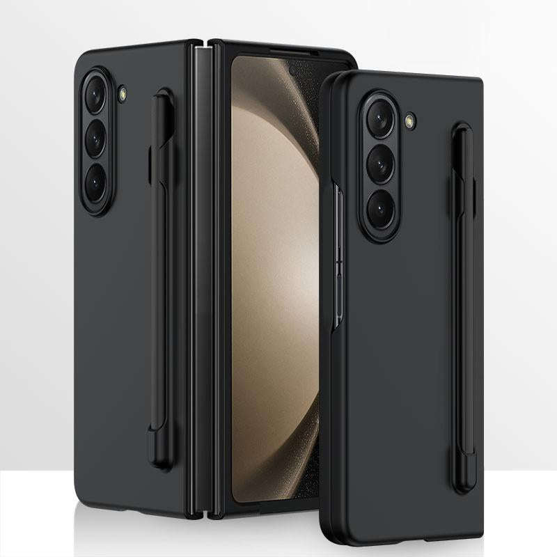 For Samsung Galaxy Z Fold5 5G Integrated Skin Feel PC Phone Case with Pen / Pen Box(Black)