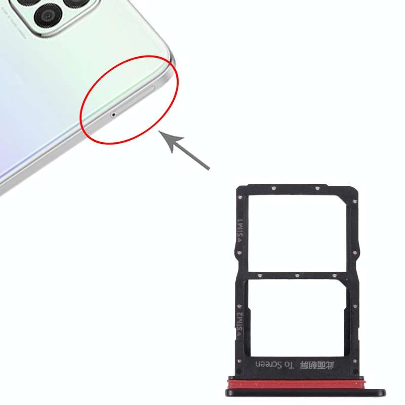 SIM Card Tray + SIM Card Tray for Huawei Nova 8 se Youth (Black)