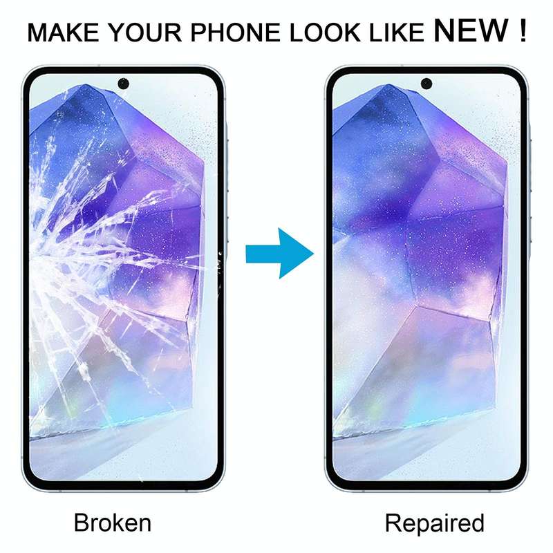 For Samsung Galaxy A55 SM-A556B 10pcs Front Screen Outer Glass Lens with OCA Optically Clear Adhe...